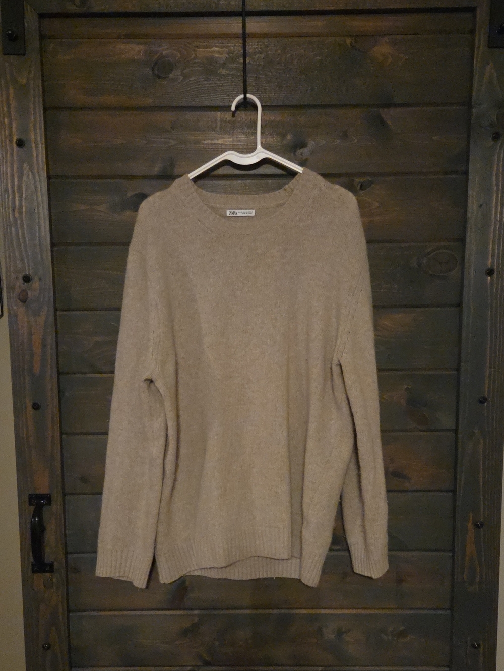 Zara Women's Crewneck Sweater in Light Beige